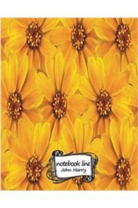 Notebook Line Notebook Yellow Flower