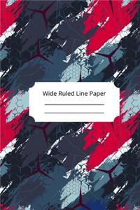 Camouflage Art Theme Wide Ruled Line Paper