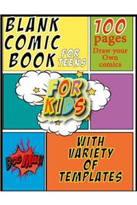 blank comic book for teens and kids with Variety of Templates Draw Your Own Comics, dogman