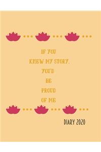 If you knew my story, you'd be proud of me.