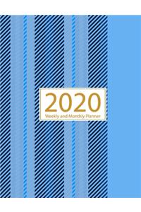 2020 Academic Planner Weekly And Monthly: Jan 1, 2020 to Dec 31, 2020: Calendar Schedule Organizer and Journal Notebook With Inspirational Quotes And Gingham Cover