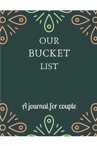 Our bucket list A journal for couple