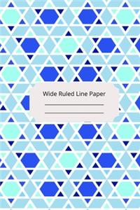 Jewish Art Inspirational, Motivational and Spiritual Theme Wide Ruled Line Paper