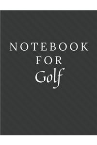 Notebook For Golf
