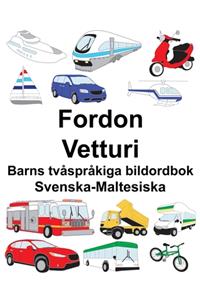 Svenska-Maltesiska Fordon/Vetturi Barns tvåspråkiga bildordbok
