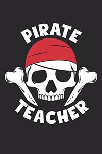 Teacher Halloween Notebook - Pirate Teacher Journal - Halloween Gift for Teacher - Teacher Diary - Pirate Costume Accessories