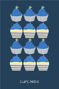 Cupcakes: Funny Fake Blue Cupcakes Birthday & Gag gift for Friends and Coworkers: Blank Cupcakes Notebook With his/ her Favorite Color (blue Cupcakes)