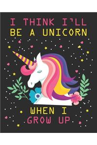 I think i'll be a unicorn when i grow up
