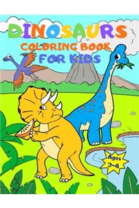 Dinosaurs Coloring Book for Kids Ages 3-8