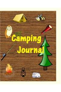 Camping Journal: 8" x 10" Journal