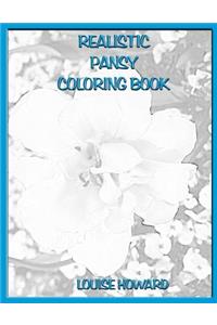 Realistic Pansy Coloring Book