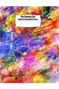 One Drawing a Day Guided Art Sketchbook for Teens