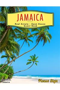 Jamaica Real Estate Open House Guest Book: Spaces for Guests