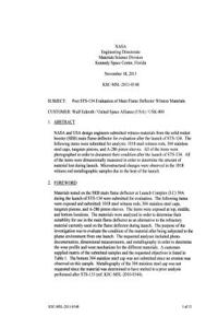 Post Sts-134 Evaluation of Main Flame Deflector Witness Materials
