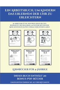 Lernbücher für 4-Jährige (Ein Arbeitsbuch, um Kindern das Erlernen der Uhr zu erleichtern)