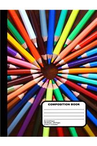 Colored Pencil Design Dot Grid Composition Notebook 200 Pages