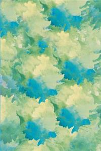 Journal: Watercolor Abstract (Blue and Yellow) 6x9 - Graph Journal - Journal with Graph Paper Pages, Square Grid Pattern