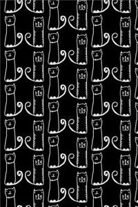 Bullet Journal Notebook for Cat Lovers Funny Tall Cats Pattern 2