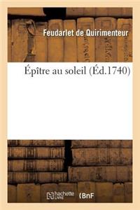Épître Au Soleil