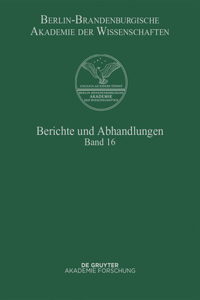Berichte und Abhandlungen, Band 16, Berichte und Abhandlungen Band 16