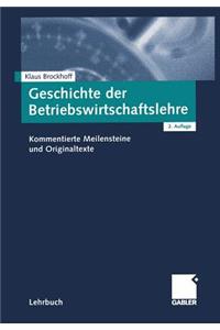 Geschichte Der Betriebswirtschaftslehre