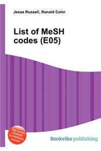 List of Mesh Codes (E05)