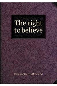 The right to believe