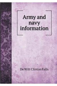 Army and Navy Information