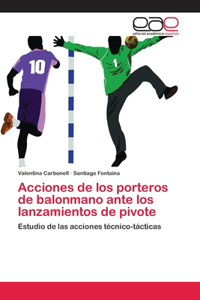 Acciones de los porteros de balonmano ante los lanzamientos de pivote