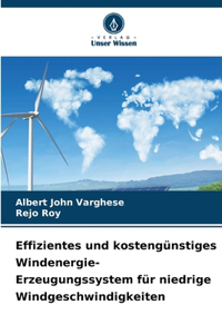Effizientes und kostengünstiges Windenergie-Erzeugungssystem für niedrige Windgeschwindigkeiten