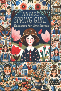 Vintage Spring Girl Ephemera for Junk Journals