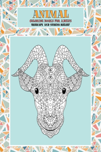 Coloring Books for Adults Therapy and Stress Relief - Animal