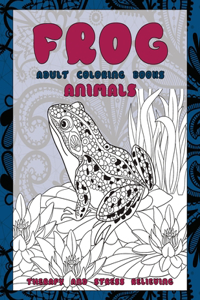 Adult Coloring Books Therapy and Stress Relieving - Animals - Frog
