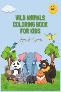 Wild animals coloring book for kids