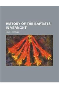 History of the Baptists in Vermont