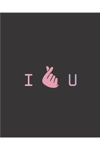 BTS K-Pop I Love You Notebook