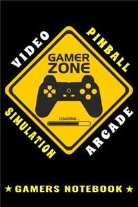 Video Arcade Pinball Simulation Gamers Notebook