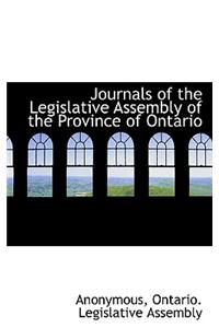 Journals of the Legislative Assembly of the Province of Ontario