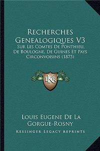 Recherches Genealogiques V3
