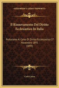 Il Rinnovamento Del Diritto Ecclesiastico In Italia