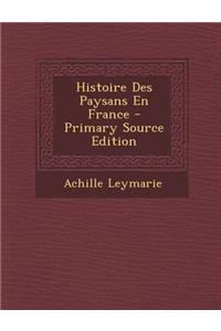 Histoire Des Paysans En France