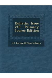 Bulletin, Issue 219