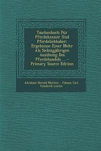 Taschenbuch Fur Pferdekenner Und Pferdeliebhaber