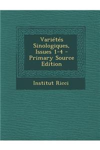 Varietes Sinologiques, Issues 1-4 - Primary Source Edition