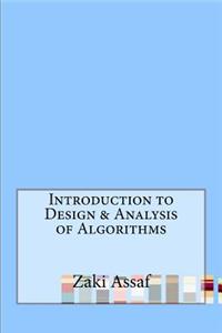 Introduction to Design & Analysis of Algorithms