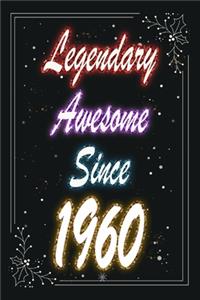 Legendary Awesome Since 1968 Notebook Birthday Gift