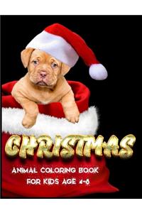 Christmas Animal Coloring Book for kids age 4-8