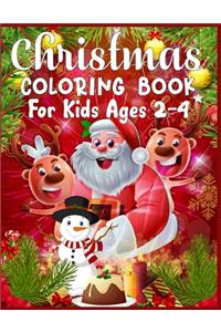 Christmas Coloring Book For Kids Ages 2-4