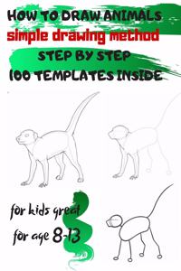 HOW TO DRAW ANIMALS simple drawing method STEP BY STEP 100 TEMPLATES INSIDE