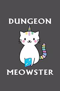 Dungeon Meowster DnD Notebook Journal 100 Lined Pages matte.